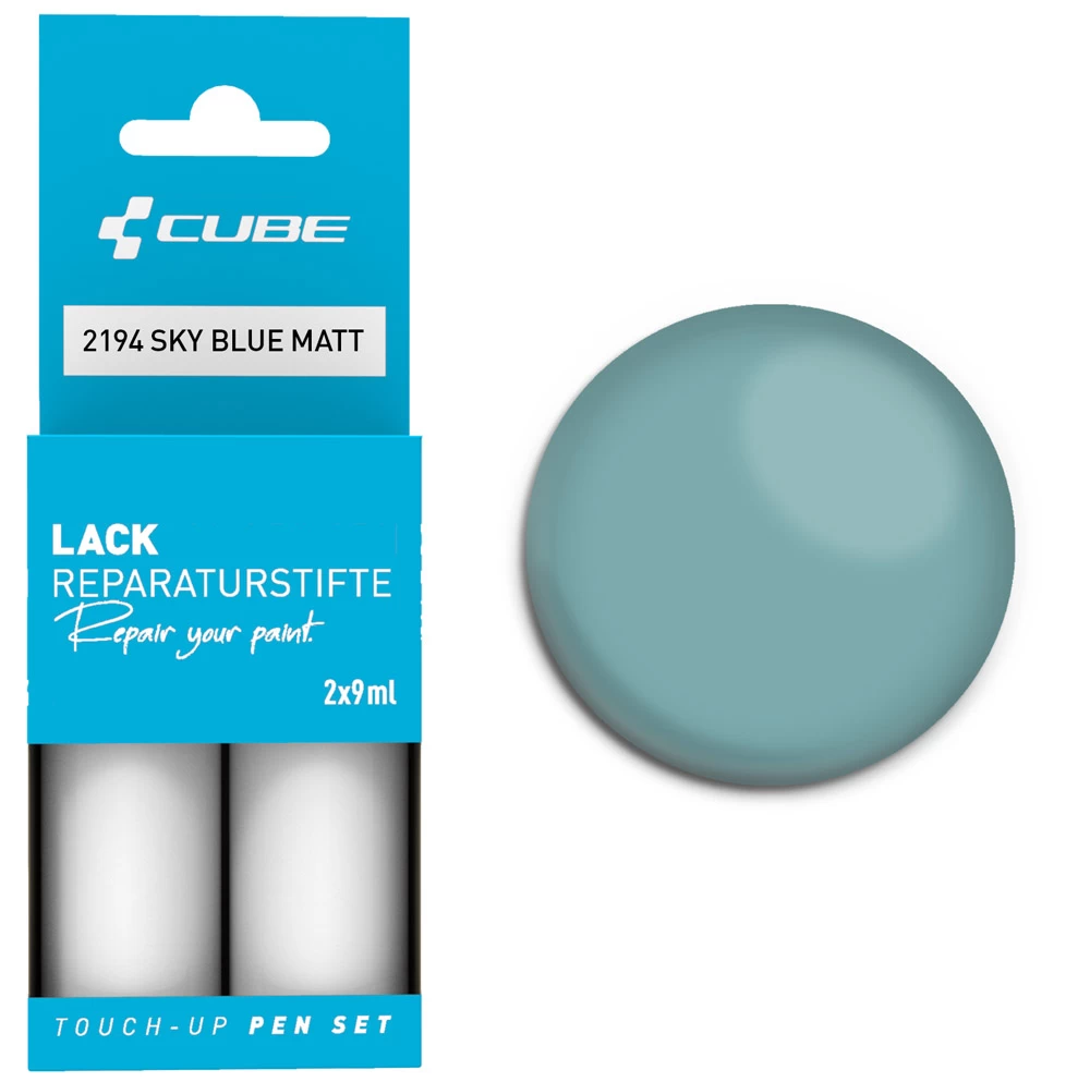 Cube Lackreparaturstift Set SKY BLUE Matt 3 Cube Lackreparaturstift Set SKY BLUE Matt